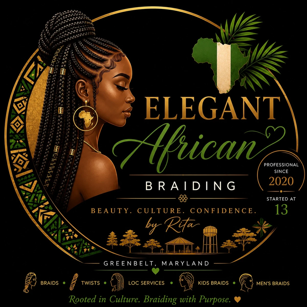 Elegant African Braiding logo